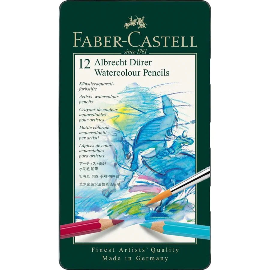 Faber Castell Estuche de metal con 12 lápices acuarelables Albrecht Dürer