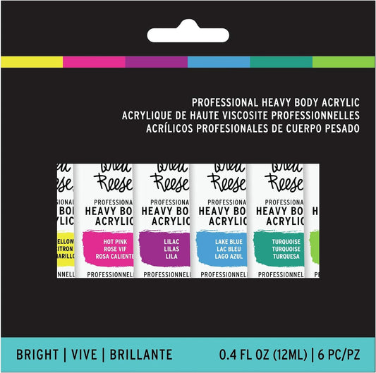 Brea Reese - Juego de pintura acrílica (6 unidades), color brillante (VIVE)