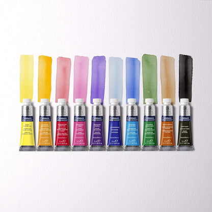 Winsor & Newton Cotman - Juego de pintura de acuarela, 10 colores, tubos de 0.17 onzas líquidas