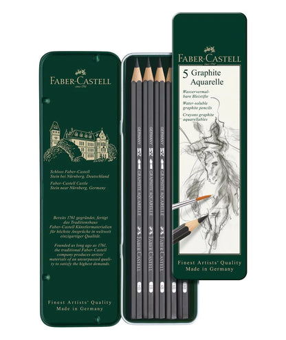 Caja lápices grafito acuarelable Faber Castell