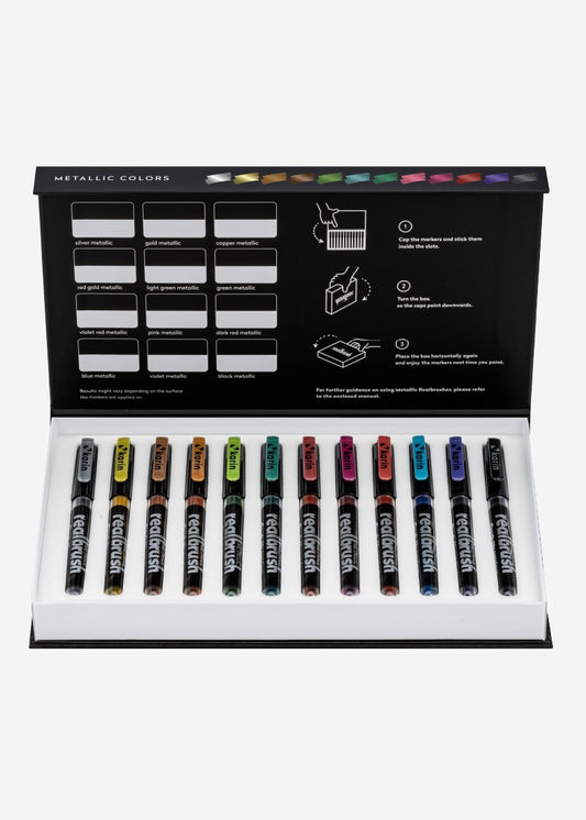 KARIN MARKERS - Realbrush METALLIC set de 12