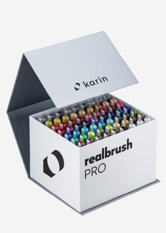 KARIN MARKERS - Realbrush PRO Mega Box  60 colores +  3 blenders